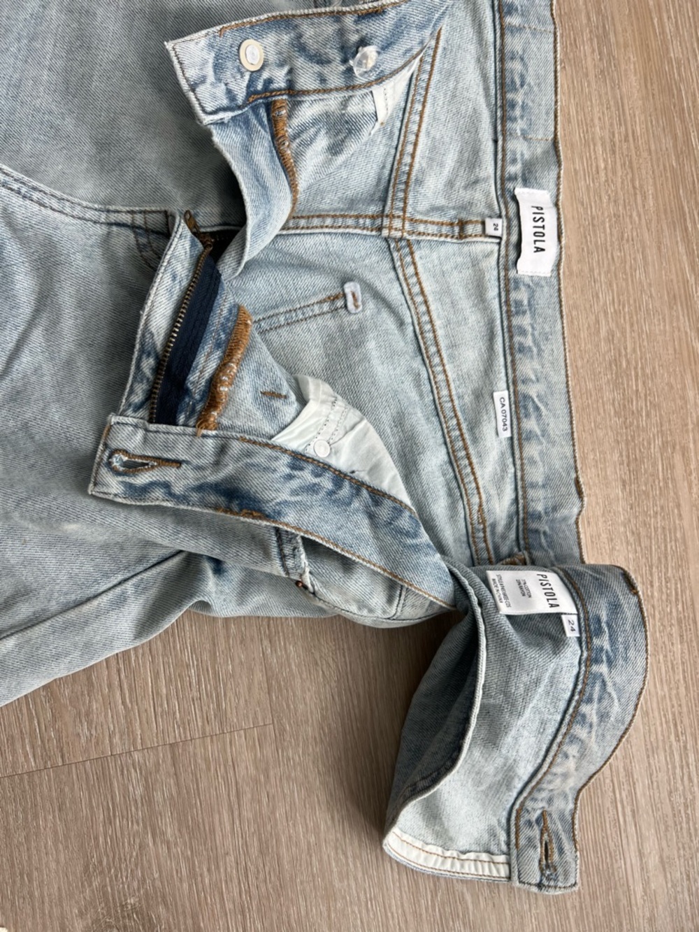Pistola Light Wash Denim Shorts - Super Funky and Cute! - Picture 4 of 13